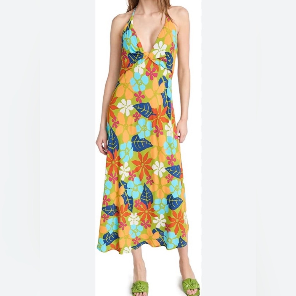 Faithfull the Brand Womens Multi Artemesia Floral Maxi Dress Size US S NWT